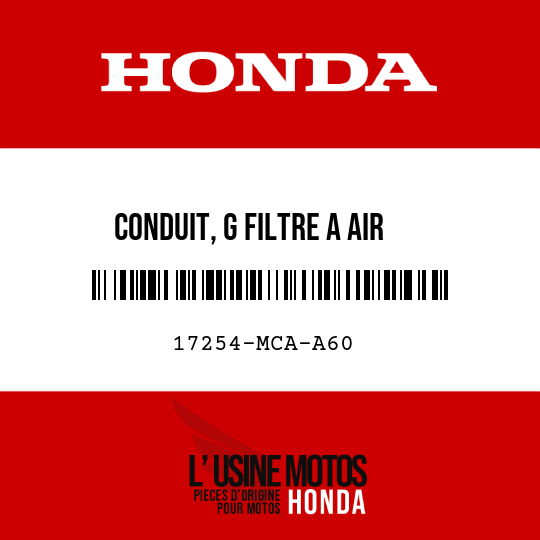image de 17254-MCA-A60 CONDUIT, G FILTRE A AIR