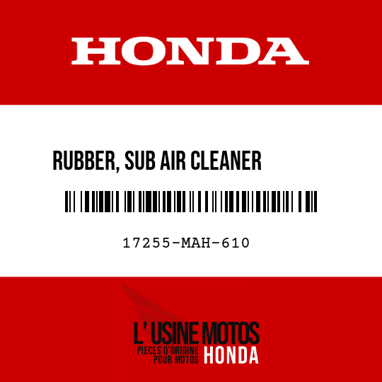 image de 17255-MAH-610 RUBBER, SUB AIR CLEANER       MOUNTING