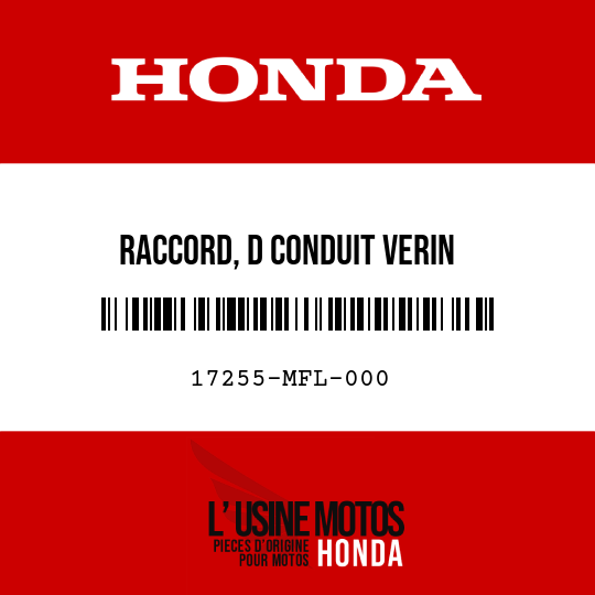 image de 17255-MFL-000 RACCORD, D CONDUIT VERIN