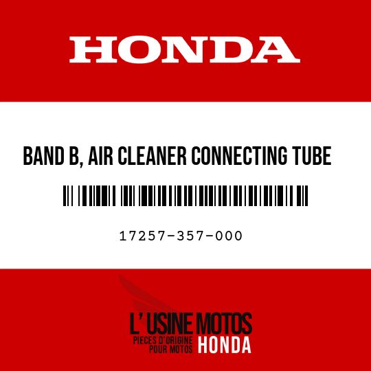 image de 17257-357-000 BAND B, AIR CLEANER CONNECTING TUBE