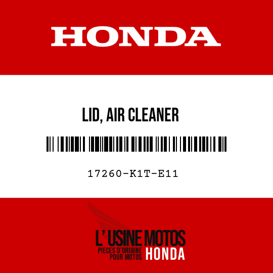 image de 17260-K1T-E11 LID, AIR CLEANER