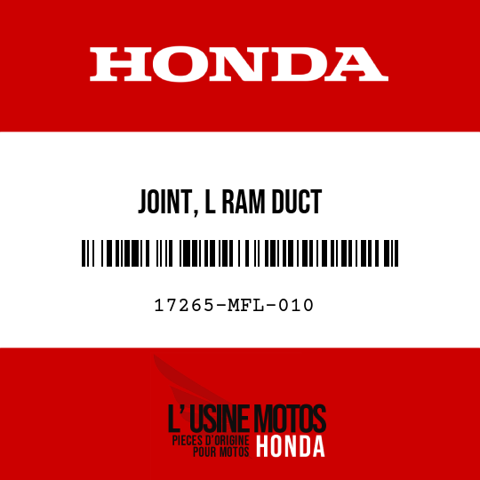 image de 17265-MFL-010 JOINT, L RAM DUCT