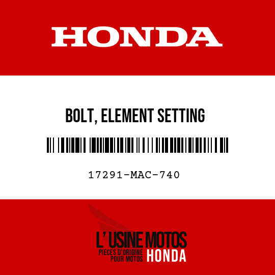 image de 17291-MAC-740 BOLT, ELEMENT SETTING