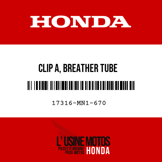 image de 17316-MN1-670 CLIP A, BREATHER TUBE
