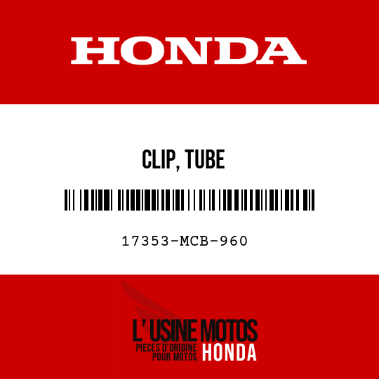 image de 17353-MCB-960 CLIP, TUBE