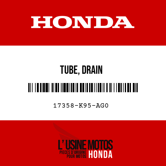 image de 17358-K95-AG0 TUBE, DRAIN
