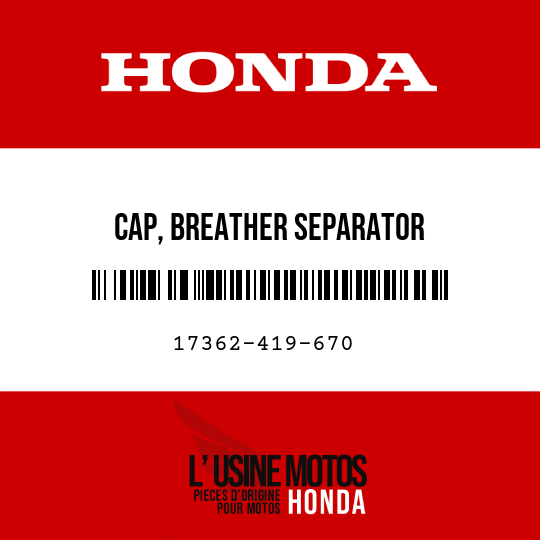 image de 17362-419-670 CAP, BREATHER SEPARATOR