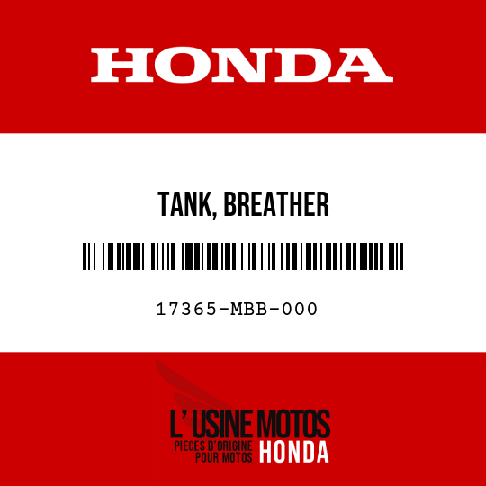 image de 17365-MBB-000 TANK, BREATHER