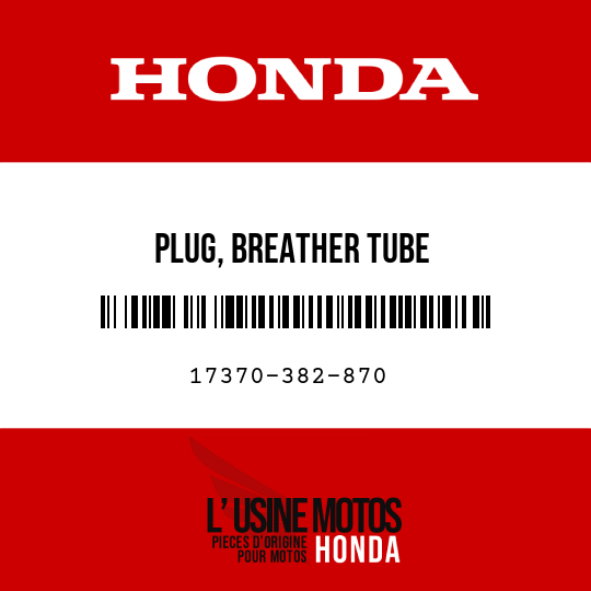 image de 17370-382-870 PLUG, BREATHER TUBE
