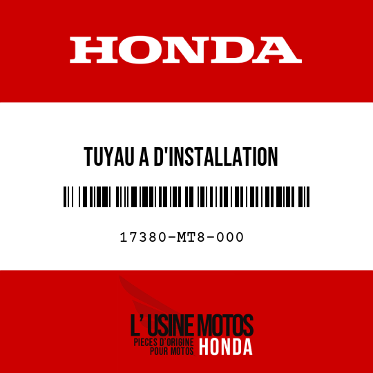 image de 17380-MT8-000 TUYAU A D'INSTALLATION