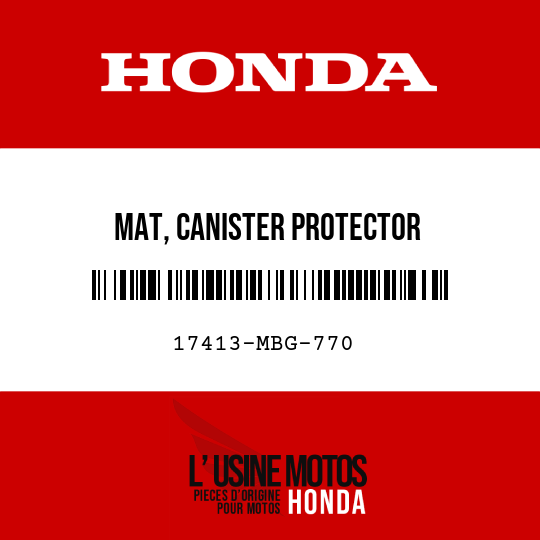 image de 17413-MBG-770 MAT, CANISTER PROTECTOR