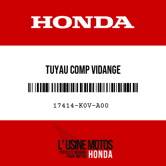image de 17414-K0V-A00 TUYAU COMP VIDANGE