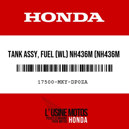 image de 17500-MKY-DP0ZA TANK ASSY, FUEL (WL) NH436M (NH436M MAT GUNPOWDER BLACK METALLIC)