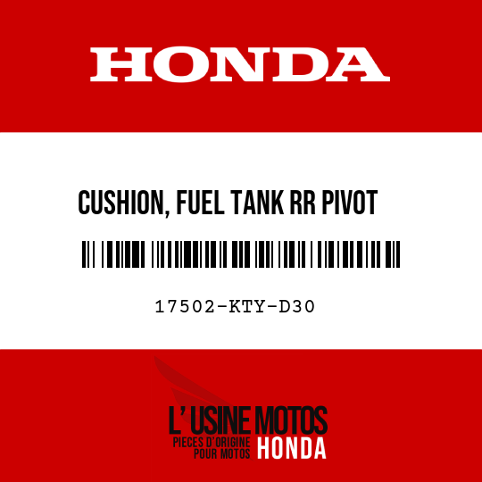 image de 17502-KTY-D30 CUSHION, FUEL TANK RR PIVOT