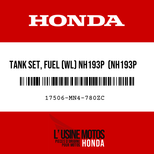 image de 17506-MN4-780ZC TANK SET, FUEL (WL) NH193P  (NH193P PEARL CRYSTAL WHITE)