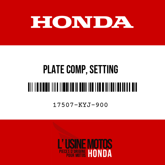 image de 17507-KYJ-900 PLATE COMP, SETTING