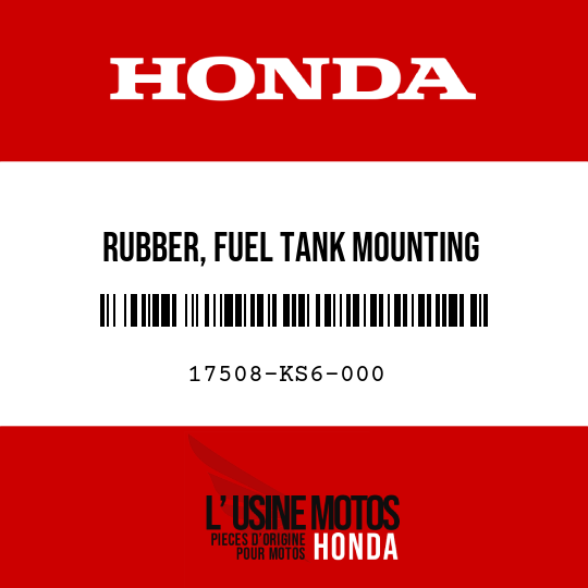 image de 17508-KS6-000 RUBBER, FUEL TANK MOUNTING