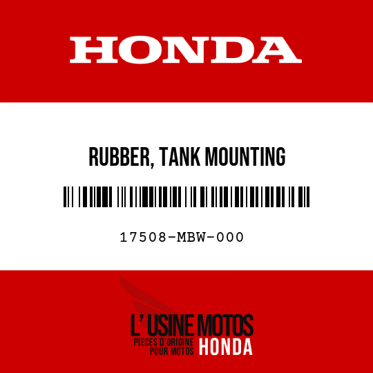 image de 17508-MBW-000 RUBBER, TANK MOUNTING