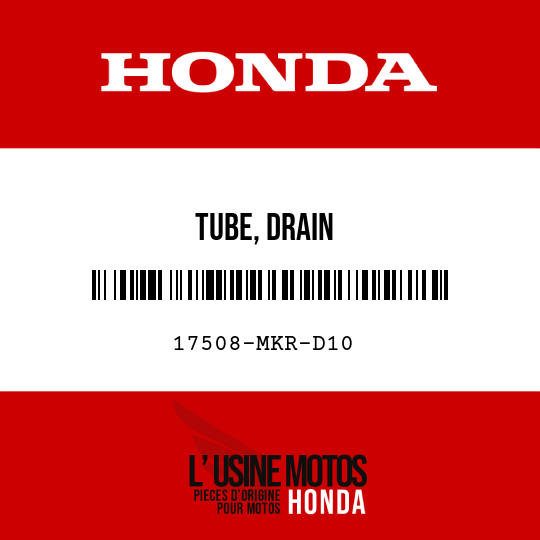 image de 17508-MKR-D10 TUBE, DRAIN
