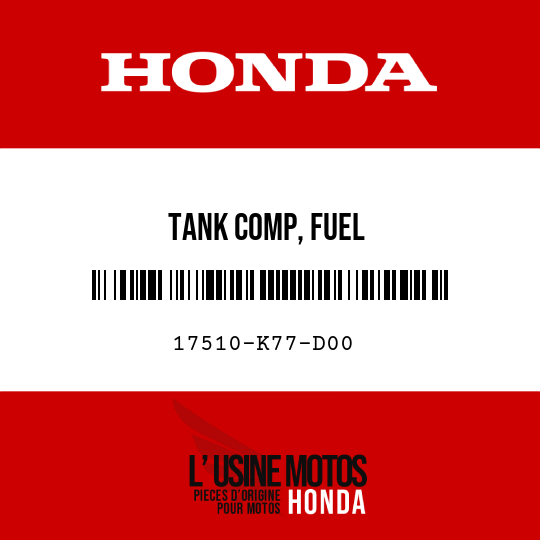 image de 17510-K77-D00 TANK COMP, FUEL