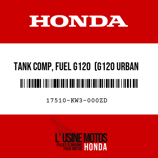 image de 17510-KW3-000ZD TANK COMP, FUEL G120  (G120 URBAN GREEN)