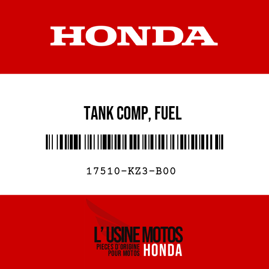 image de 17510-KZ3-B00 TANK COMP, FUEL