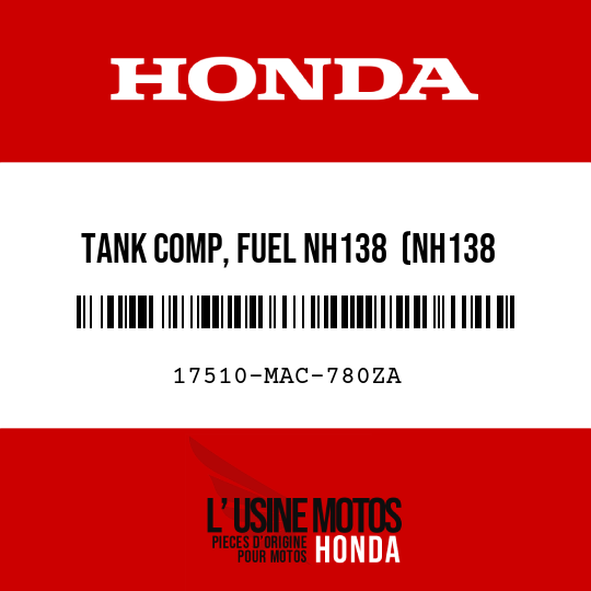 image de 17510-MAC-780ZA TANK COMP, FUEL NH138  (NH138 SHASTA WHITE)