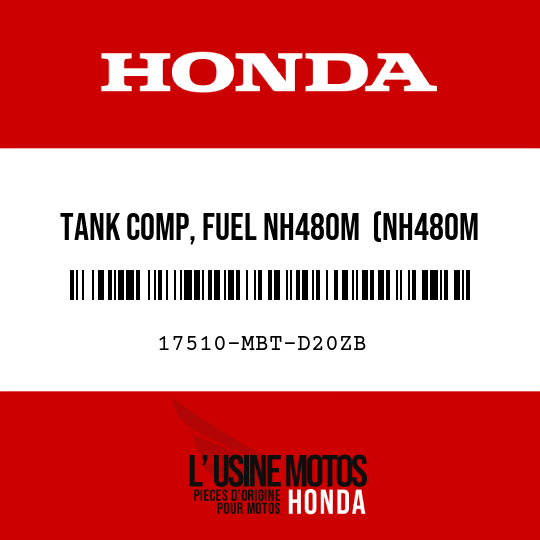 image de 17510-MBT-D20ZB TANK COMP, FUEL NH480M  (NH480M SHIELD SILVER METALLIC)