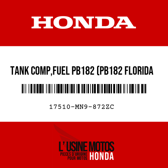 image de 17510-MN9-872ZC TANK COMP,FUEL PB182 (PB182 FLORIDA BLUE)