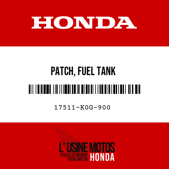 image de 17511-K0G-900 PATCH, FUEL TANK