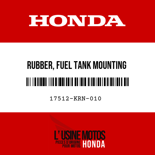 image de 17512-KRN-010 RUBBER, FUEL TANK MOUNTING
