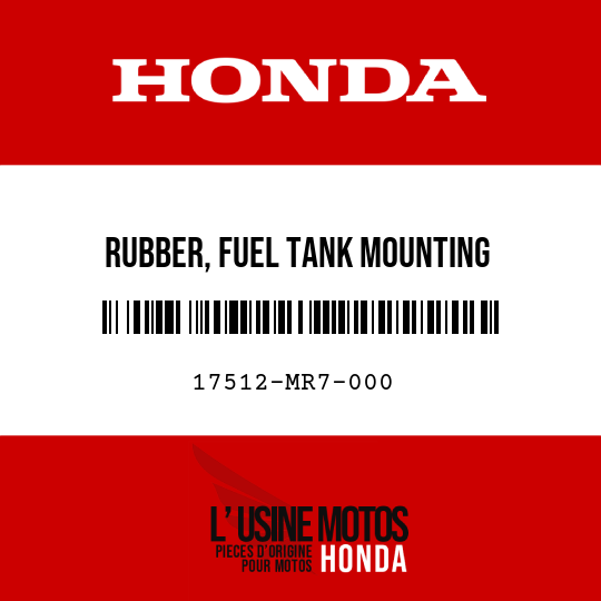 image de 17512-MR7-000 RUBBER, FUEL TANK MOUNTING