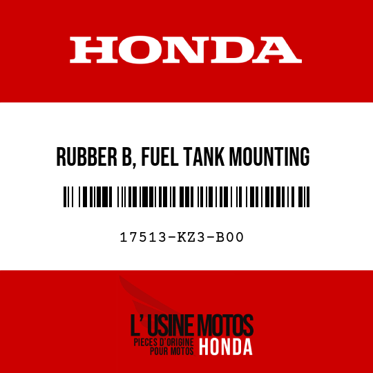image de 17513-KZ3-B00 RUBBER B, FUEL TANK MOUNTING