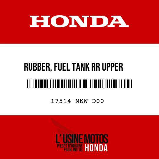 image de 17514-MKW-D00 RUBBER, FUEL TANK RR UPPER   MOUNTING