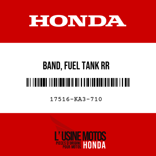 image de 17516-KA3-710 BAND, FUEL TANK RR