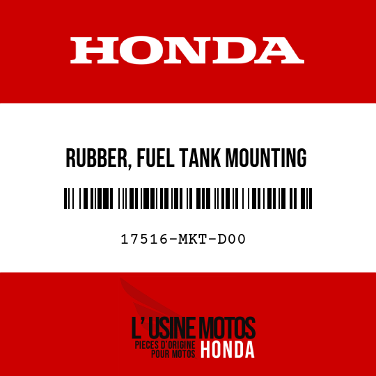 image de 17516-MKT-D00 RUBBER, FUEL TANK MOUNTING