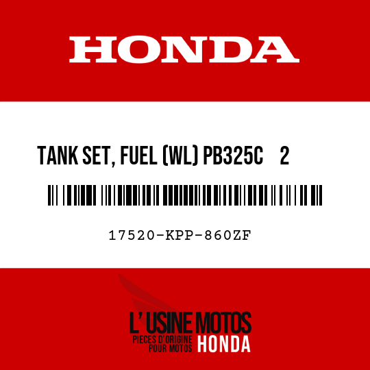 image de 17520-KPP-860ZF TANK SET, FUEL (WL) PB325C    2  (PB325C    2 CANDY LIGHTNING BLUE)