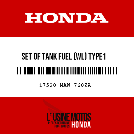 image de 17520-MAW-760ZA SET OF TANK FUEL (WL) TYPE1