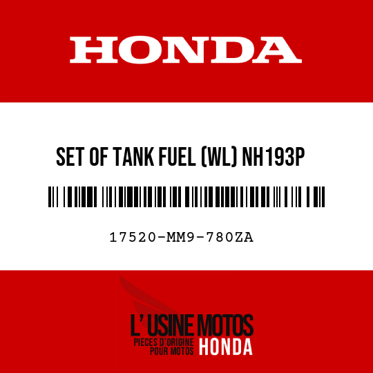 image de 17520-MM9-780ZA SET OF TANK FUEL (WL) NH193P