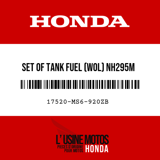 image de 17520-MS6-920ZB SET OF TANK FUEL (WOL) NH295M