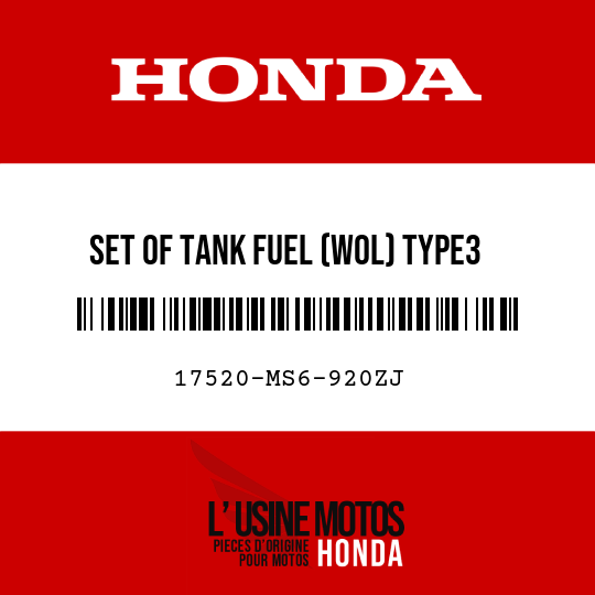 image de 17520-MS6-920ZJ SET OF TANK FUEL (WOL) TYPE3
