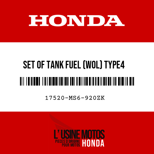 image de 17520-MS6-920ZK SET OF TANK FUEL (WOL) TYPE4