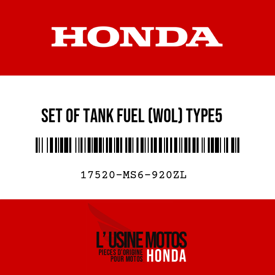 image de 17520-MS6-920ZL SET OF TANK FUEL (WOL) TYPE5