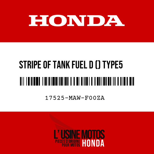 image de 17525-MAW-F00ZA STRIPE OF TANK FUEL D () TYPE5