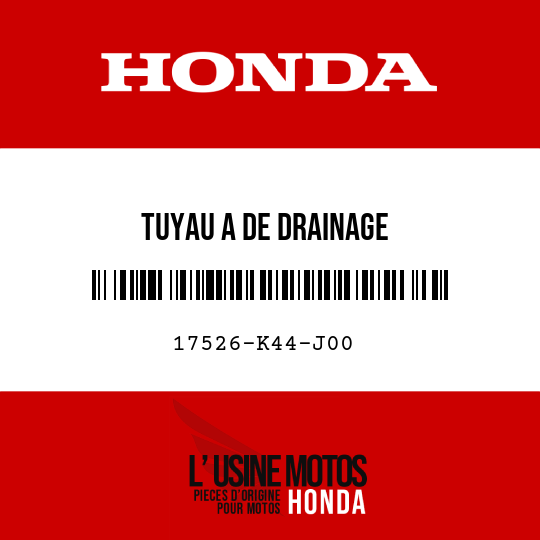 image de 17526-K44-J00 TUYAU A DE DRAINAGE