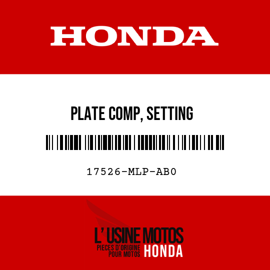 image de 17526-MLP-AB0 PLATE COMP, SETTING