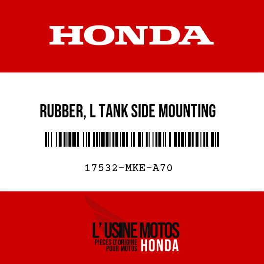 image de 17532-MKE-A70 RUBBER, L TANK SIDE MOUNTING