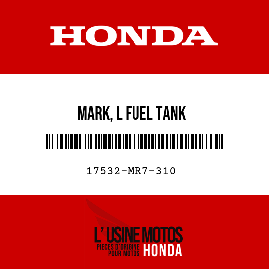 image de 17532-MR7-310 MARK, L FUEL TANK
