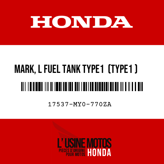 image de 17537-MY0-770ZA MARK, L FUEL TANK TYPE1  (TYPE1 )
