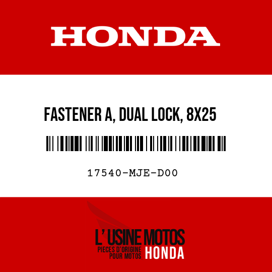 image de 17540-MJE-D00 FASTENER A, DUAL LOCK, 8X25